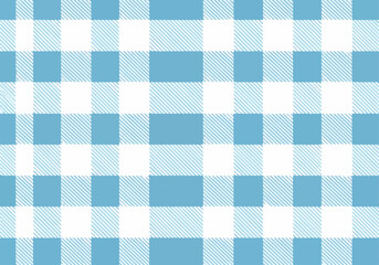 Seamless blue plaid textile pattern for vintage picnic tablecloth design backdrop