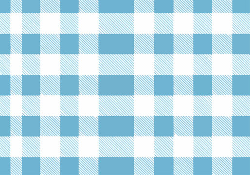 Seamless blue plaid textile pattern for vintage picnic tablecloth design backdrop