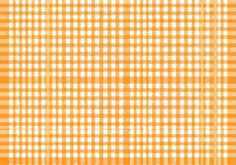 Seamless vector abstract background illustration with orange gingham square pattern texture suitable for textile or vintage picnic cotton fabric backdrop design