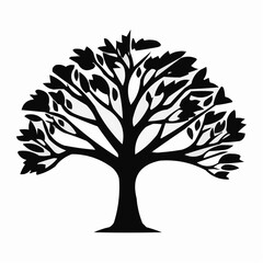 Obraz premium vector tree silhouette
