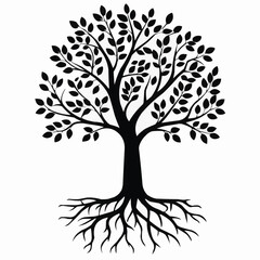 Obraz premium vector tree silhouette