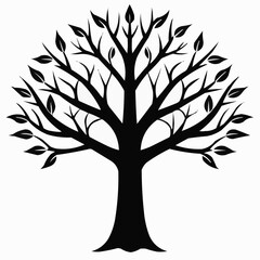 Obraz premium vector tree silhouette