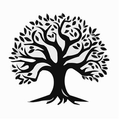 vector tree silhouette
