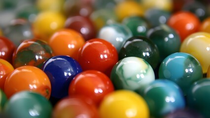 Colorful Glass Marbles Close Up Background Texture