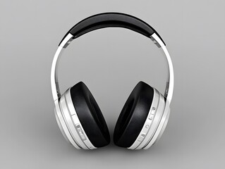 Stylish Silver and Black Wireless Over Ear Headphones