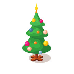 christmas tree on white background