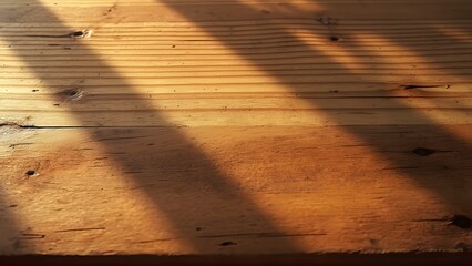 Warm Sunlight on Rustic Wooden Texture Background