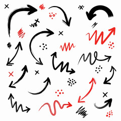 Vector illustration of red heart arrows set holiday card design icon symbol frame paper line stamp love letter sign