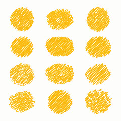 set of Yellow comic speech bubbles