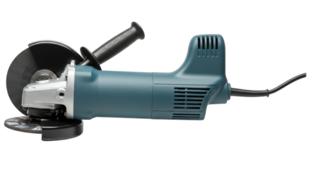 Isolated angle grinder, portable tool for metalworking, demolition, renovation projects