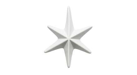 Isolated Decorative Star Ornament with Seven Points for Christmas or Celebration