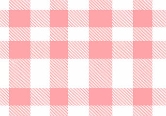 Pink gingham check seamless pattern. Soft and romantic checkered design. Perfect Valentine’s day background for love-themed creative projects.