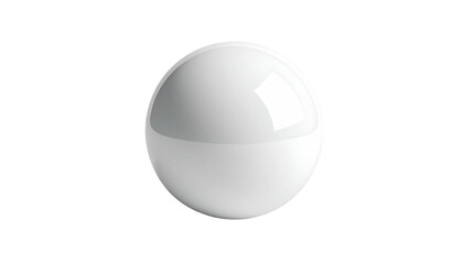 Glossy, white sphere bisected by a subtle line against a stark black background