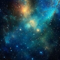 Naklejka premium Vibrant Nebula Cosmic Background Starry Night Space