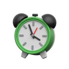 Modern 3D alarm clock icon for time management and reminder apps.