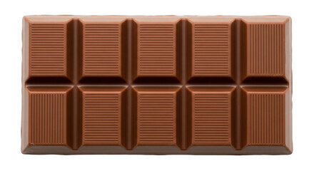 Isolated milk chocolate bar with squares ready to eat dessert snack sweet tooth confectionery