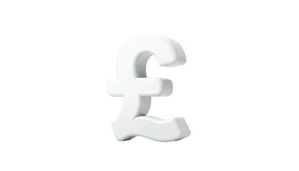 A 3D, white, glossy pound symbol floats against a stark, black background