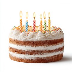 birthday cake with candles