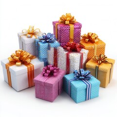 gift boxes on white background