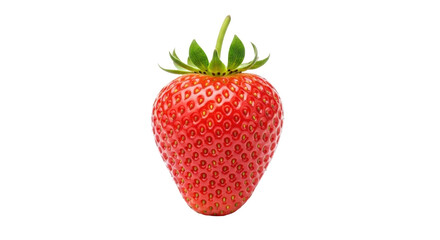 Isolated fresh strawberry, juicy fruit, healthy dessert, raw food, summer sweet snack