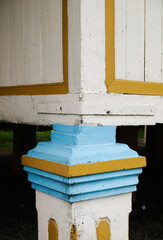 Exterior details of Tuan Kadi's historic house in Pekanbaru