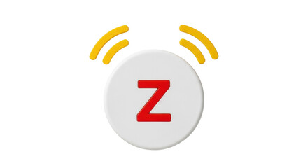 Isolated Z-Wave sign, symbol or logo, smart home network control system, internet of things