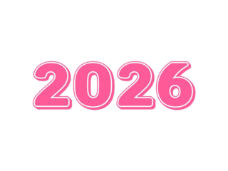 2026 pink text graphic