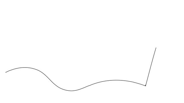 Continuous Single Line Drawing Pen Animation, Minimalist Monoline Illustration of Stationery, Simple Contour Vector of Stationery on White Background for Education, Office and Creative Design Concept