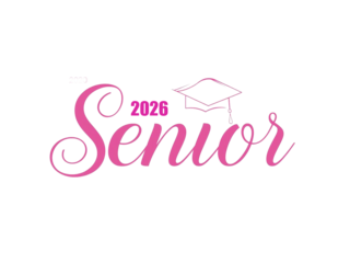 2026 Senior Graduation Text Illustration