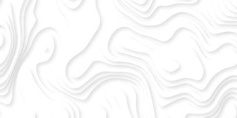 Abstract background vector Abstract wavy line 3d paper cut white background. Abstract pattern with lines. Abstract sea map geographic contour map and topographic contours map background.