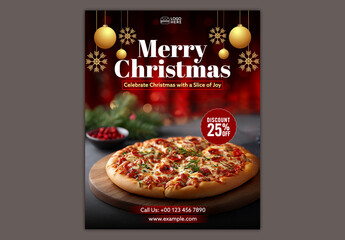 Merry Christmas Sale Social Media Editable Post with Television Promotion in Red Background Design.