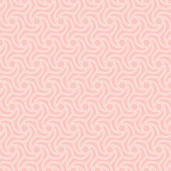 Seamless ornament. Modern wavy background. Geometric pink and white modern pattern