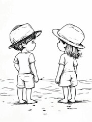 Aus der Serie: Malbuchseiten, Ferien, Urlaub