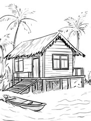 Aus der Serie: Malbuchseiten, Ferien, Urlaub