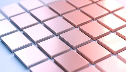 Square tiles arrangement with pastel, warm gradients.