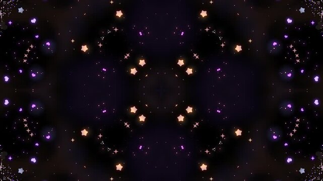 Magical sparkles and stars pattern motion graphics. (loop)