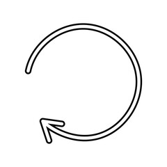 Hand drawn arrow icon vector. Direction illustration sign, Handmade. Pointer symbol or logo.