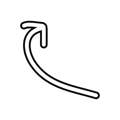 Hand drawn arrow icon vector. Direction illustration sign, Handmade. Pointer symbol or logo.