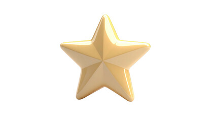 Obraz premium Golden, glossy five-pointed star, against a black background, with soft shadows