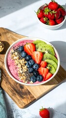 Vibrant smoothie bowl with fresh fruit