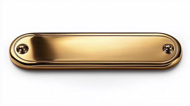 Elegant brass nameplate on a clean surface Generative AI - Powered by Adobe