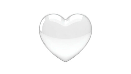 A glossy, white, heart-shaped graphic against a black background