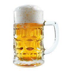 Refreshing beer in a glass mug with frothy head perfect for a summer celebration
