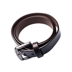 Stylish brown leather belt with a metal buckle for men's fashion accessories