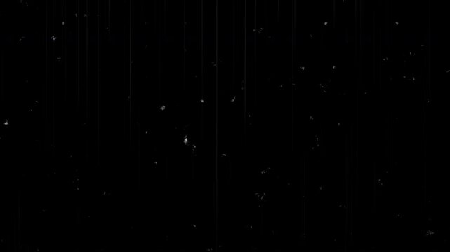 古いフィルム風ノイズの背景素材（黒色背景に白いノイズ）