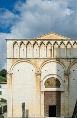 Romanesque-style church in Pietrasanta, Tuscany, Italy