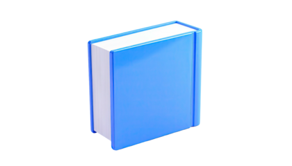 3D render of a blue book on a transparent background