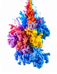 Obraz premium An abstract background of colorful plastic caps and beads blooming like a spring flower in blue and purple