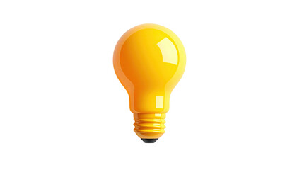 A glowing yellow lightbulb on a black background, representing an idea