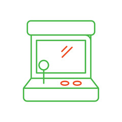 Arcade machine icon with white background vector stock illustration